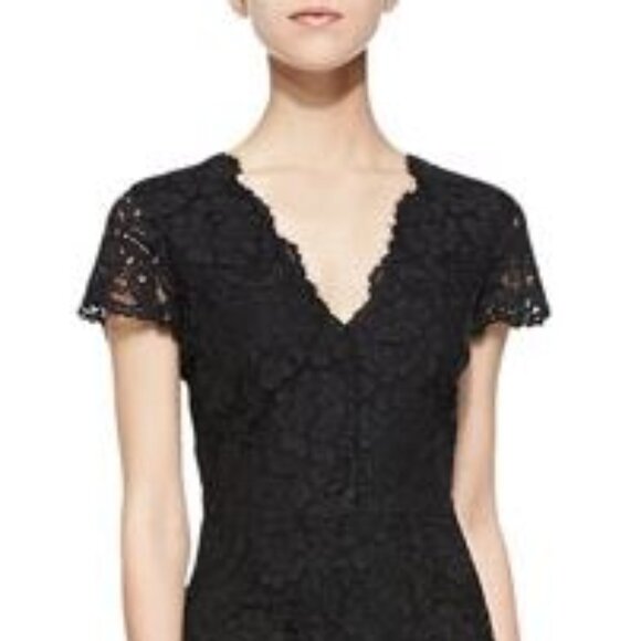 NWT!! DKNY, Stunning black short sleeve lace sheath dress - Picture 4 of 16